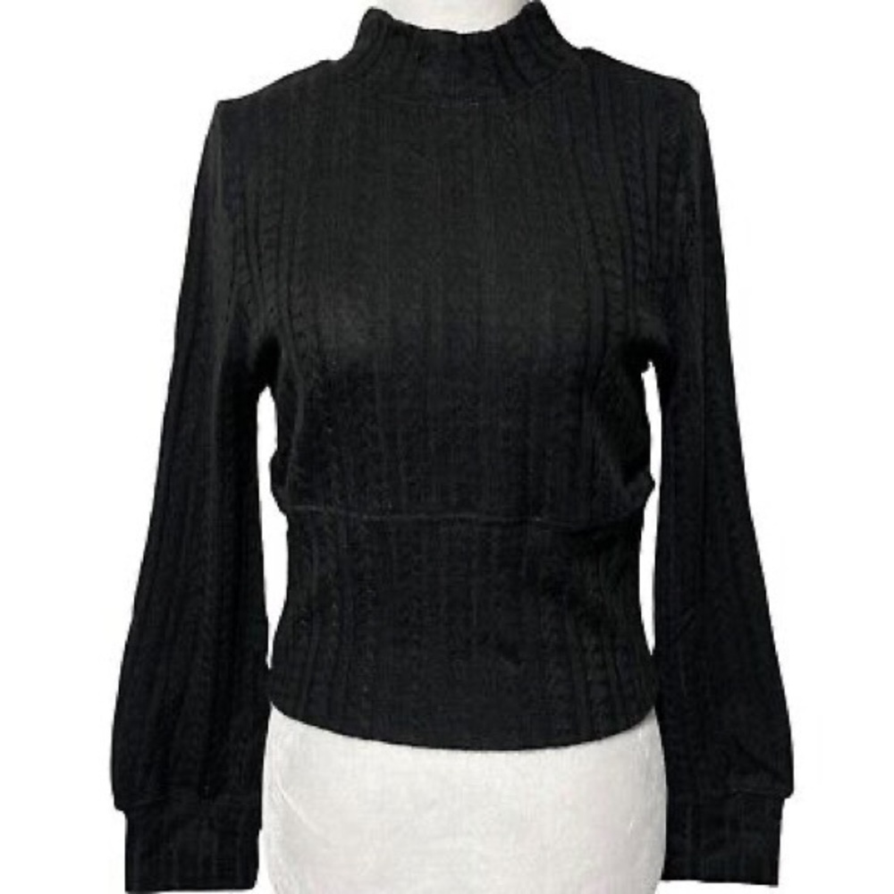 NWT - Band of the Free - Black Mock Neck Top